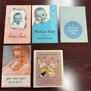 Five Vintage Baby Booklets from 1950s